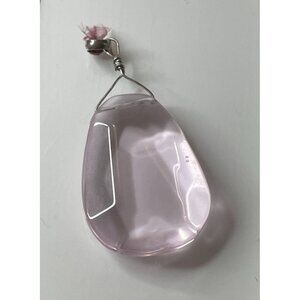 Handmade Lavender Fluorite Wire-Wrapped Pendant - Natural Polished Focal Stone